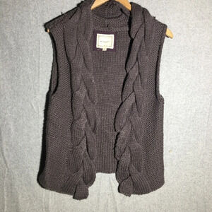 Womens Kenji Vest Chunky Cable Knit Winter Layering Vintage Y2K 2000s